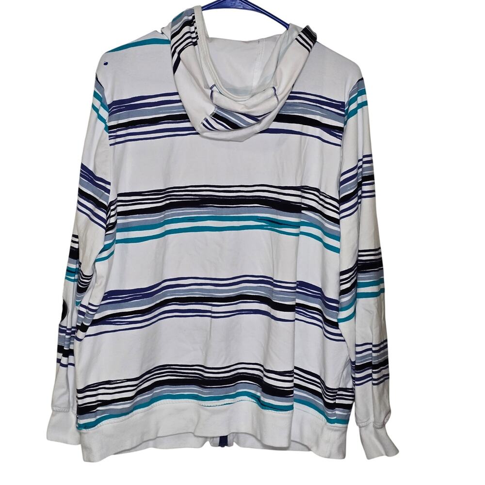 Lane Bryant Classic Soft Lightweight Nautical Full Zip Jacket Womens 18/20 - Picture 4 of 4